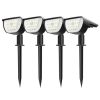 Litom 32 LED Solar Powered Path Light Landscape Spotlight 2-in-1 IP67 Waterproof for Outdoor Yard Garden Driveway Porch Walkway