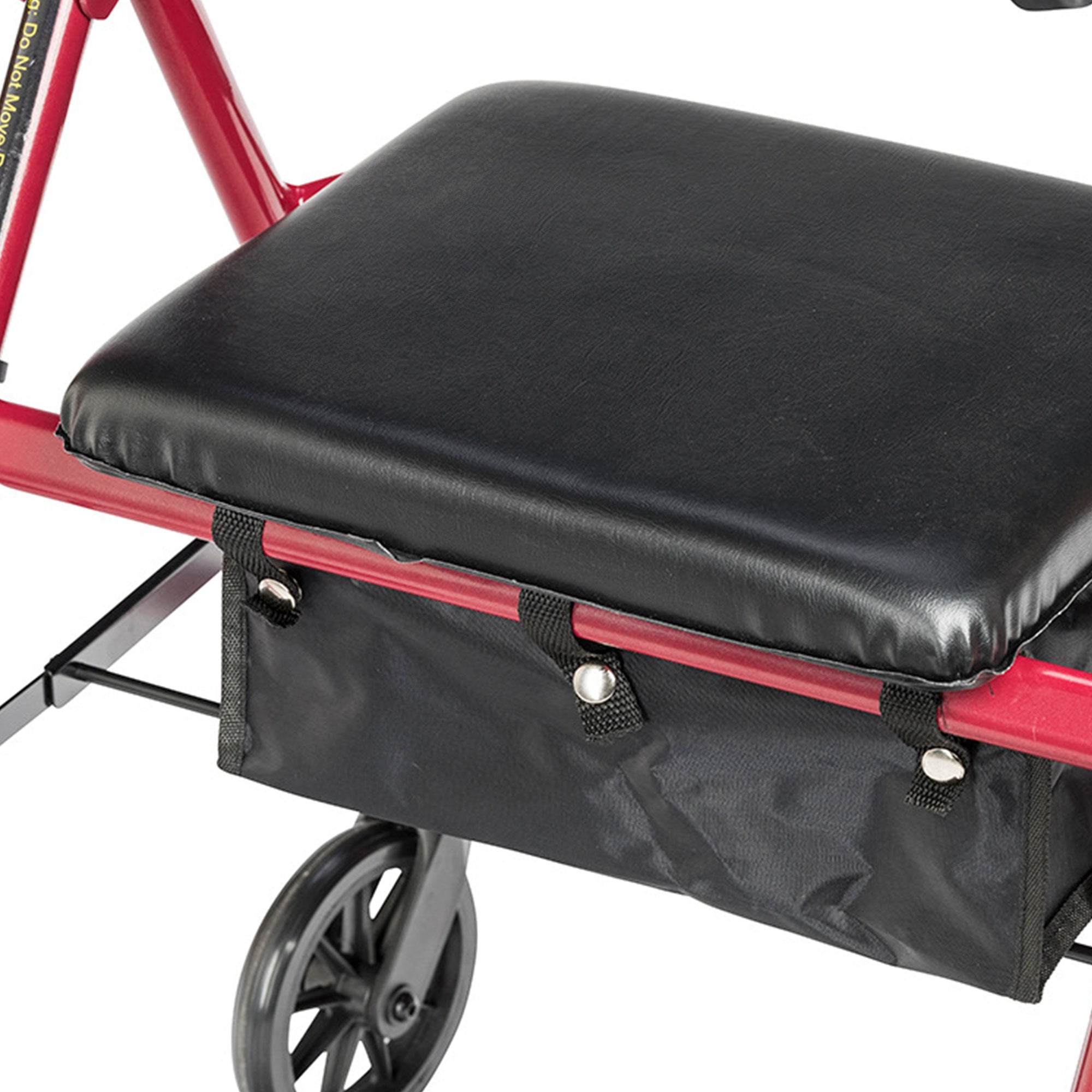Drive Medical Adjustable Height Aluminum Frame Rollator with 6 Inch Casters, Red?? Last Day For Clearance - Image 6