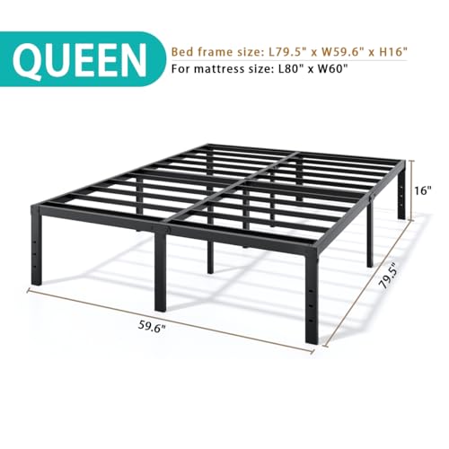 Metal Bed Frame Full Size – 14 Inch Heavy-Duty Full Platform Bed Frame No Box Spring Needed, Easy Assembly, Noise-Free, Sturdy Mattress Foundation, Underbed Storage Space - Image 44