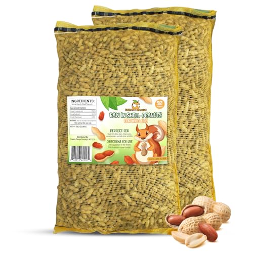 Premium Quality-50 Pound- Raw Peanuts in Shell ?C All-Natural Food for Squirrels, Deer, Birds, and Other Wildlife Animals ?C Bulk Wholesale Bag ?C Grown in The USA for Healthy Nutrition