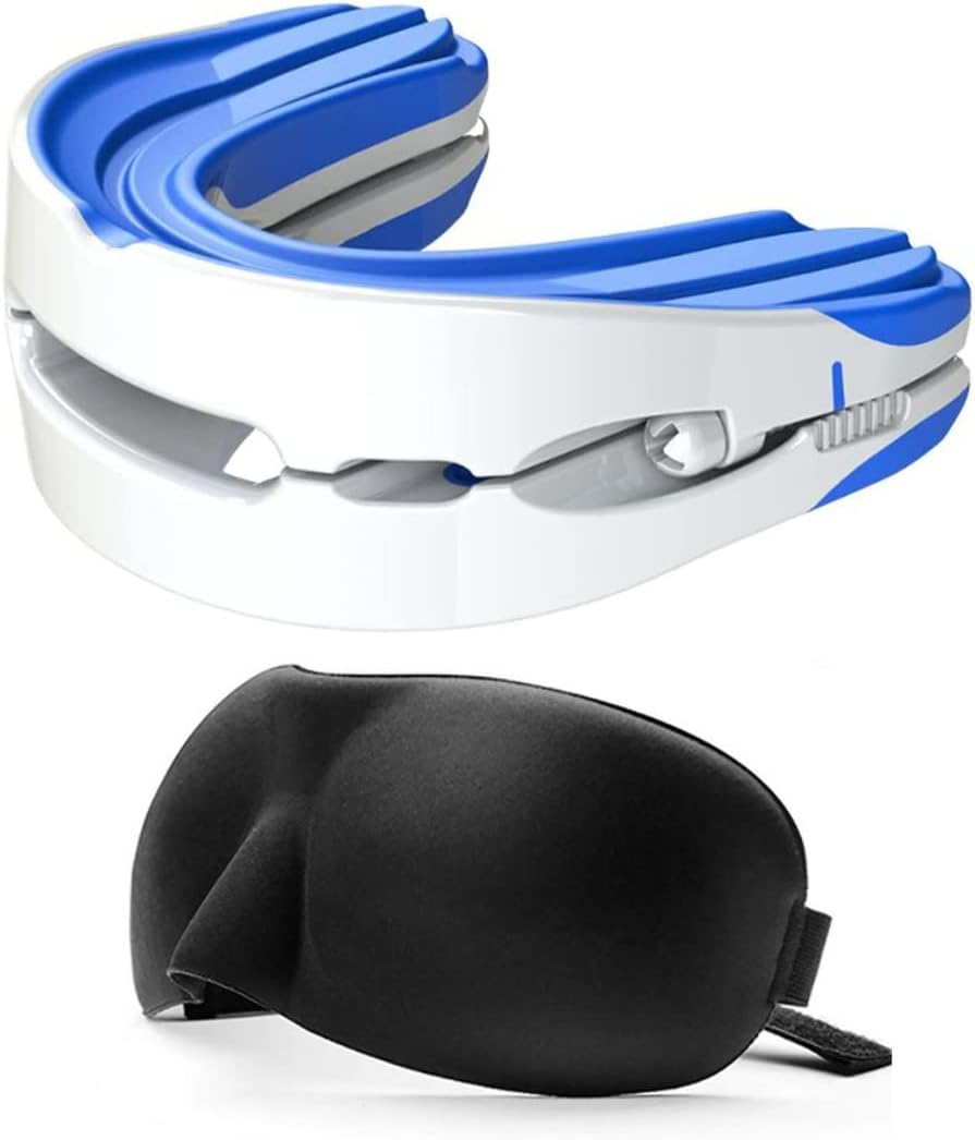 VitalSleep Anti-Snoring Mouthpiece + Sleep Mask, Custom Adjustable Jaw Positioning, USA Made & FDA Cleared Snoring Solution, BPA-Free, Comfortable Fit