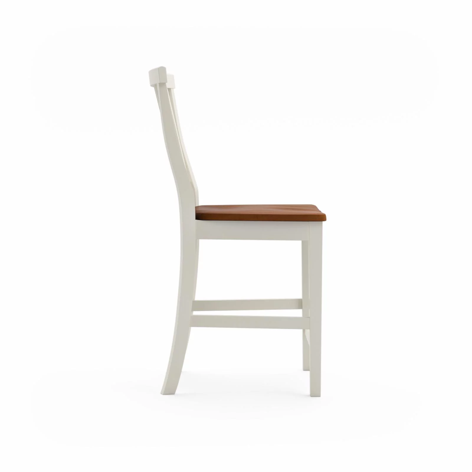 Homestyles Americana Traditional Wood Counter Stool in Antique White and Oak - Image 6